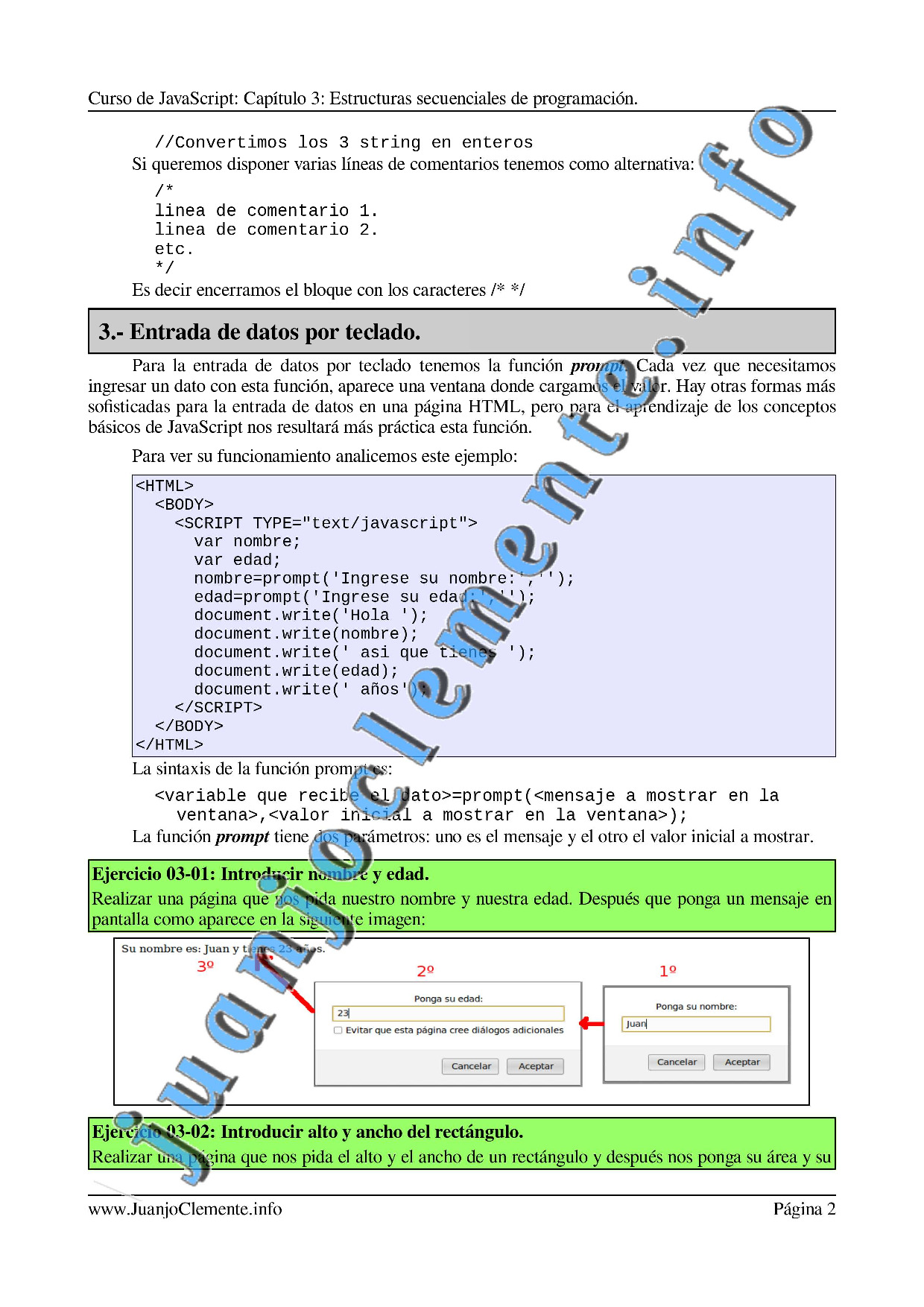 Curso básico de Javascript (3): Estructuras secuenciales de ...