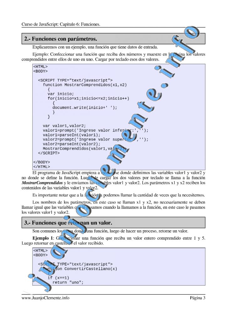 Curso básico de Javascript (6): Funciones. – Blog de Juanjo Clemente