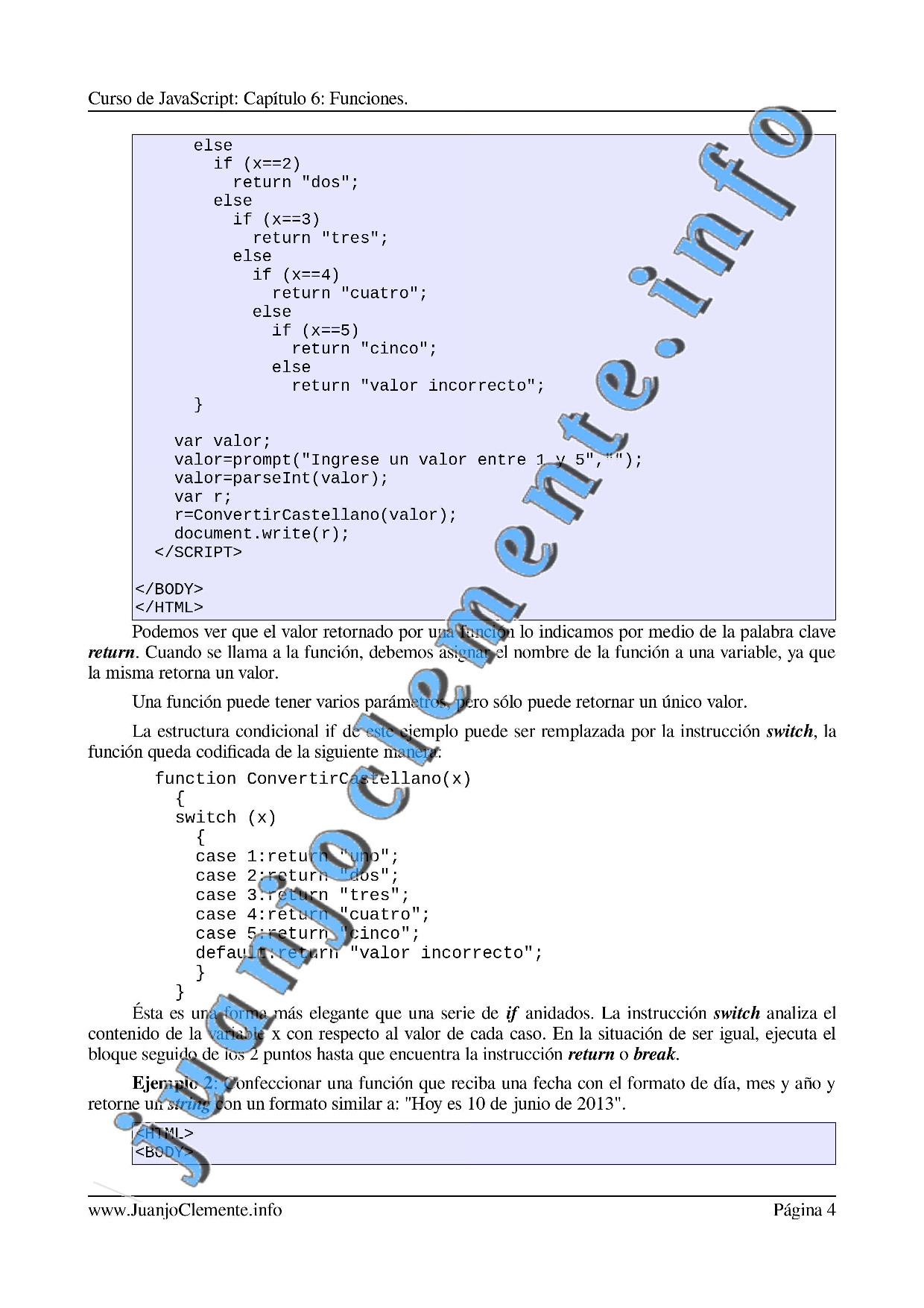 Curso básico de Javascript (6): Funciones. – Blog de Juanjo Clemente